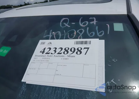 2023 Toyota Camry Se z USA, uszkodzony, nr VIN 4T1S11AK9PU772006